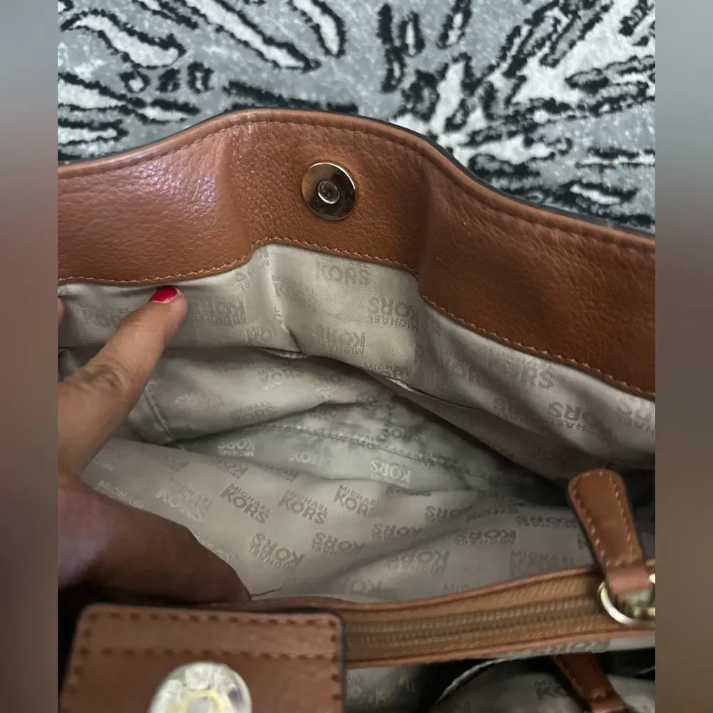 Michael Kors Brown Hamilton Leather Satchel